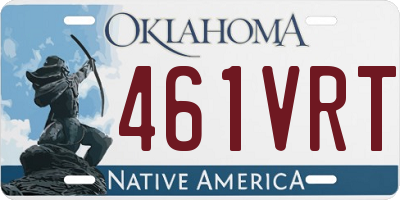 OK license plate 461VRT