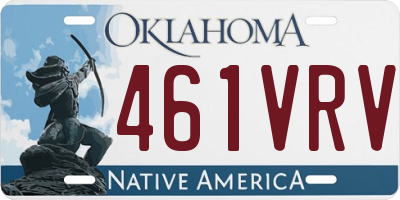 OK license plate 461VRV