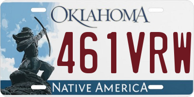 OK license plate 461VRW