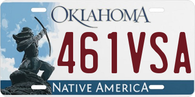 OK license plate 461VSA