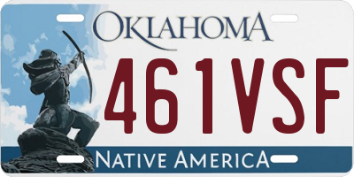 OK license plate 461VSF