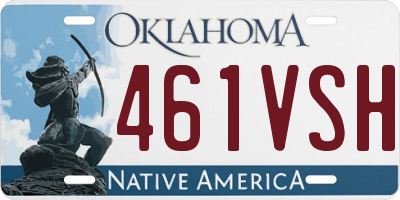 OK license plate 461VSH