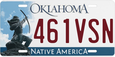 OK license plate 461VSN