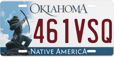 OK license plate 461VSQ