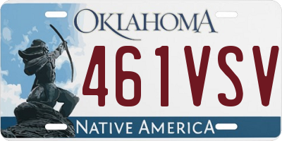 OK license plate 461VSV