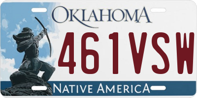 OK license plate 461VSW