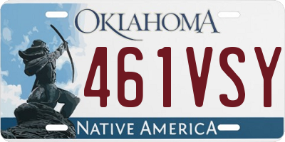 OK license plate 461VSY
