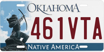 OK license plate 461VTA