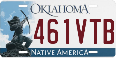 OK license plate 461VTB