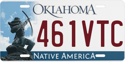 OK license plate 461VTC