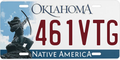 OK license plate 461VTG