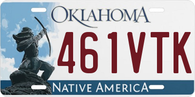 OK license plate 461VTK