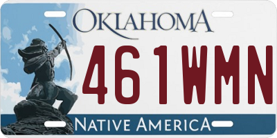 OK license plate 461WMN