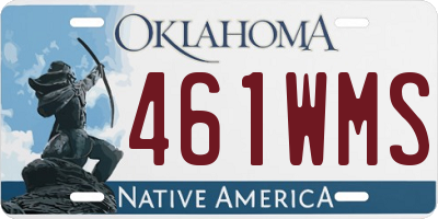 OK license plate 461WMS