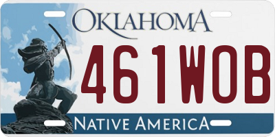 OK license plate 461WOB