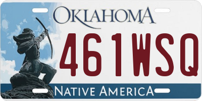 OK license plate 461WSQ