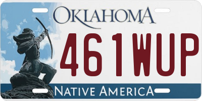 OK license plate 461WUP