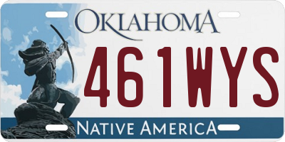 OK license plate 461WYS