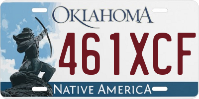 OK license plate 461XCF