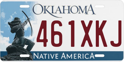OK license plate 461XKJ