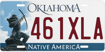 OK license plate 461XLA