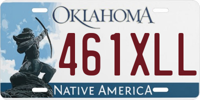 OK license plate 461XLL