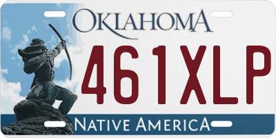 OK license plate 461XLP