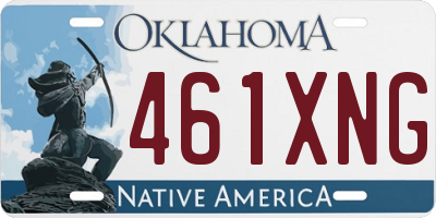 OK license plate 461XNG