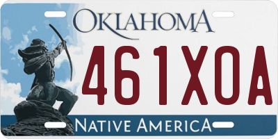 OK license plate 461XOA