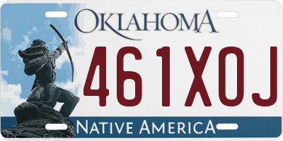 OK license plate 461XOJ