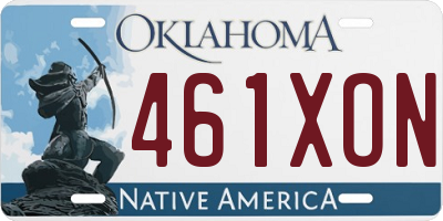 OK license plate 461XON