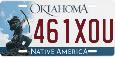 OK license plate 461XOU