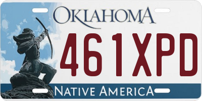 OK license plate 461XPD