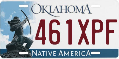 OK license plate 461XPF