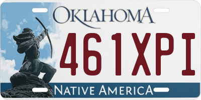 OK license plate 461XPI