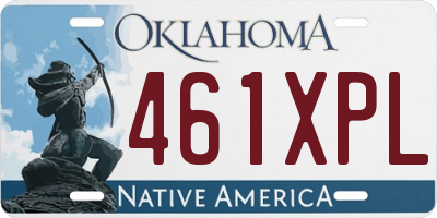 OK license plate 461XPL