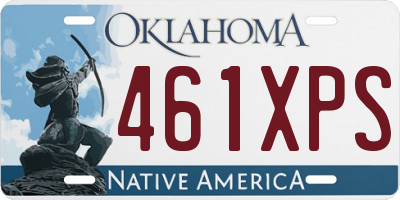 OK license plate 461XPS
