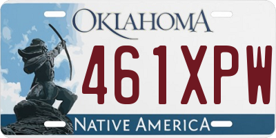 OK license plate 461XPW