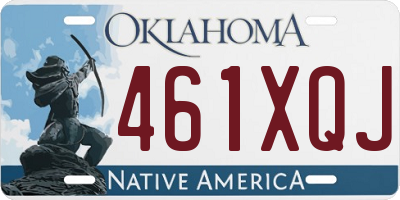 OK license plate 461XQJ