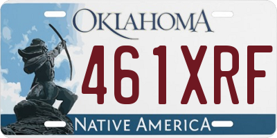 OK license plate 461XRF
