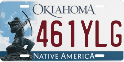 OK license plate 461YLG