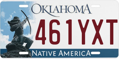 OK license plate 461YXT