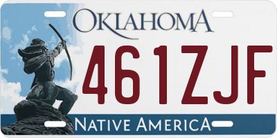 OK license plate 461ZJF