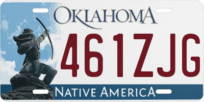 OK license plate 461ZJG