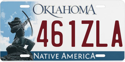 OK license plate 461ZLA