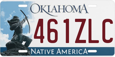 OK license plate 461ZLC