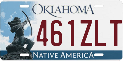 OK license plate 461ZLT