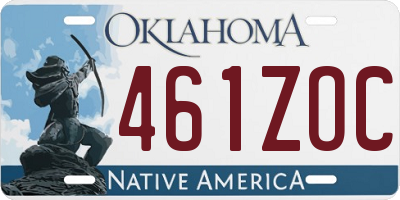 OK license plate 461ZOC