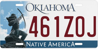 OK license plate 461ZOJ