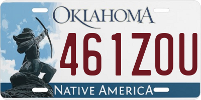 OK license plate 461ZOU